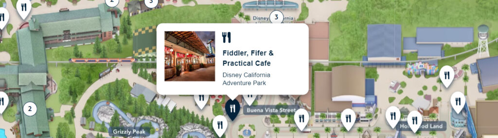 Fiddler, Fifer & Practical Cafeの場所